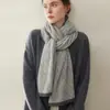 Bufanda 100% cachemira pura, simple y elegante, proporciona calidez y protección contra el frío, de longitud media, suave y amigable con la piel, bufanda grande tejida