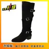 Botas de montaria femininas retrô estilo deserto com salto grosso emagrecedor, novas botas longas over-the-knee com salto bloco outono e inverno 2026 bico fino