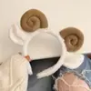Faixa de cabeça fofa com orelhas de panda para lavar o rosto, faixa de cabeça de pelúcia de desenho animado com coroa alta para mulheres, faixa para maquiagem e lavar o cabelo, acessório de cabelo