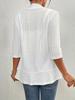 Cardigan Hueco Elegante de Mujer Estilo Nuevo Europeo y Americano Color Sólido Manga Media Bordado de Ojales Chaqueta de Moda