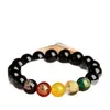 Entrega Directa de Fábrica de Pulsera de Ágata de los Cinco Caminos de la Riqueza, Pulsera de Ágata Negra, Cuentas de Fortuna del Año Zodiacal, Joyería de Mano para Hombres y Mujeres