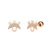 Pendientes de circonita transfronteriza eaby, pendientes con microincrustaciones, joyería en stock, pendientes de lazo, joyería de acero inoxidable perforada, lote