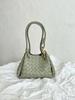 Bolsa de Paracaídas Nueva de Verano 2025 Bolso Tejido de Piel de Oveja Hebilla de Cuerda Metálica Bolso de Cuero Genuino para Mujer Bolso de Hombro Cruzado