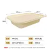 Lonchera desechable con compartimentos, lonchera de almidón de maíz, tazón redondo, comida ligera para llevar, lonchera de comida rápida, lonchera degradable
