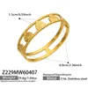Conjunto de Pulseras de Hebilla Ancha en Forma de Corazón de Lujo de Nicho Estilo Europeo y Americano, Acero Inoxidable Chapado en Oro Real de 18 Quilates