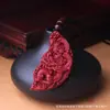 Pingente Original Dragão e Fênix de Cinábrio Alto Teor Ouro Roxo Areia Vermelha Imperial Pingente de Colar Benmingnian Atacado Dropshipping