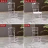 Silla de comedor de cristal transparente, moderna y sencilla, adecuada para bodas, banquetes, hoteles, restaurantes y uso doméstico, estilo bambú, apilable con respaldo