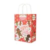 Impermeable Aceite Lindo Set Navideño Hombre de Jengibre Caja de Empaque para Hornear Galletas Bolsa de Regalo