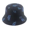 Sombrero de lavabo para mujer, sombrero de pescador de mariposa de doble cara de verano para calle, sombrero de sol para exteriores de estilo coreano, pequeño sombrero de pescador con protector solar fresco y moderno.