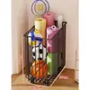 Estante de almacenamiento para baloncesto, estantería de almacenamiento de pie, para uso doméstico, adecuado para almacenar pelotas de bádminton, equipo deportivo, equipo de fitness y colchonetas de yoga