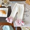 [En Stock] Leggings Infantiles Forrados de Polar Dk252224 Otoño e Invierno 2025 Nuevos Leggings Integrados de Polar para Niñas Venta al por Mayor