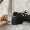 Zapatos Pequeños de Cuero Británicos para Mujer Primavera y Verano 2025 con Faldas, Zapatos Mary Jane Versátiles Retro de Tacón Medio, Mocasines de Cuero Suave con Perlas