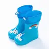 Botas de Chuva Infantis, Botas de Chuva Impermeáveis para Meninos, Botas de Água Leves Antiderrapantes para Meninas, Sapatos Aquáticos para Crianças de 2 a 10 Anos