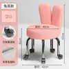 Banqueta Pequena com Rodas Universal Banqueta Baixa Doméstica com Rodinhas Banqueta Redonda Encosto Costura Bonita Banqueta Baixa para Pedicure Crianças Criança Pequena Banqueta Novo Estilo