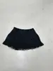 Estilo Novo Primavera e Verão Menina Popular Saia de Bolo Evasê com Renda Preta para Mulheres Outono Estilo Ballet Cintura Alta Saia Curta Bufante