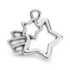 Acessórios de joias: pentagrama, coração, pingentes, pulseiras DIY feitas à mão, pingentes de colar, joias de liga vintage