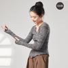Camisa de punto de manga larga ajustada para danza moderna, ropa de práctica para mujer de otoño e invierno, ropa de danza china
