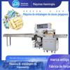 Nougat Maltose Máquina de embalagem Tira de leite Tira de queijo Ensacamento automático Máquina de embalagem Candy Pillow Packing Machine