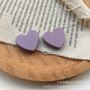 Color de pintura de madera pequeño corazón corazón amor corazón en forma de corazón accesorios de madera diy pendientes hechos a mano material para tocado venta al por mayor