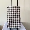 Carrito de Compras Plegable con Ruedas para Uso Doméstico, Carrito Retráctil con Diseño Estampado, Carrito de Compras Pequeño con Ruedas y Bolsa de Compras