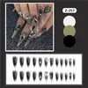 Z241-280 uñas postizas transfronterizas degradado francés uso de tabletas para uñas parche de uñas con brillo 24 tabletas para uñas al por mayor