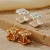 Nuevos Pendientes de Cobre Sencillos y Versátiles de Trébol de Cuatro Hojas Frescos de Verano, Pendientes de Moda Japoneses y Coreanos con Diseño de Nicho para Mujeres