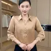 Camisa de manga larga con nuevo diseño 2026 para mujer, versátil y elegante para otoño, adelgazante y elegante, camisa básica de moda