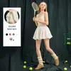 Vestido de Tenis, Deportes al Aire Libre, Ceñido a la Cintura de Verano, Espalda Descubierta Floral para Fitness, Golf, Yoga, Vestido de Baile