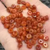 Jade Esmeralda Jade Rojo Cuentas de Ábaco Jade Sueltas Broche de Zafiro Seco Rojo Cuentas Espaciadoras Pulsera Collar Rojo Sangre de Pollo Espaciador