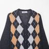Ropa de Mujer Transfronteriza al por Mayor Otoño Nuevo Estilo Europeo y Americano Patrón de Diamantes Retro Chaqueta de Punto 9598212