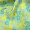 Tecido jacquard estampado com fio de girassol verde, casaco de vestido estilo fresco, roupas femininas, bolsa de moda, tecido