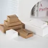 Caixa Retangular Dobrável de Papel Kraft em Estoque Caixa de Papel Pequena Caixa para Presente Doce Embalagem Descartável Simples Caixa Universal