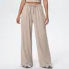 Nueva Ropa Deportiva de Manga Larga con Correa Cepillada para Espalda, Ropa de Yoga con Cordón, Pantalones Anchos Sueltos, Ropa de Fitness para Ocio al Aire Libre