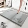 Nueva Alfombrilla Absorbente para Suelo de Baño Estilo Sencillo, Felpudo Antideslizante para Puerta de Entrada, Alfombrilla Engrosada y Resistente a la Suciedad