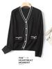 Cardigan Muito Bonito para o Início do Outono para Mulheres Bn691 Novo Estilo Loli Francês Gola V Cardigan Jk Tricô para Mulheres