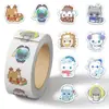 Pegatinas de regalo con emojis transfronterizos, 500 piezas de pegatinas de sellado, pegatinas adhesivas de decoración de planificador de animales de dibujos animados lindos