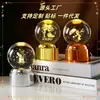 Luz de Noche Bola de Cristal Base Giratoria Transfronteriza Galaxia Creativa Artesanía de Tallado Interior 3D Adorno de Escritorio Regalo de Cumpleaños