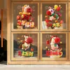 2027 Feliz Año Nuevo Chino del Cordero Decoración de Ambiente Festivo Pegatinas Estáticas para Ventana de Balcón con Temática de Oveja Pegatinas para Puerta de Cristal