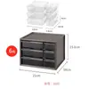 Caja de Almacenamiento Tipo Cajón a Prueba de Polvo de Nueve Compartimentos Caja de Almacenamiento Linda para Papelería de Escritorio Joyería Cosméticos Caja de Seis Compartimentos