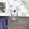 Taza pequeña de cristal Langxu para viento interior, taza de café de alto valor cromático, taza de té, venta al por mayor de fábrica, taza floral, taza de regalo