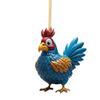 2023 Transfronterizo Nuevo Creativo Navideño Serie de Animales Pollo Gallo Colgante Colgante para Árbol de Navidad Colgante Acrílico