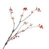 Hojas pequeñas de otoño artificiales flor falsa techo ramas secas decoración de vestíbulo de hotel decoración de ratán boda decoración estilo chino