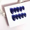 Manicura con forma de almendra de venta caliente transfronteriza, Parches de uñas postizas de color sólido estilo europeo y americano, Uñas portátiles simples hechas a mano removibles