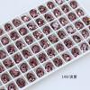 Dongzhou Crystal 8x10 Huevo Gordo Diamante Uñas Arte Pedrería, Huevo Paloma Brillante Fondo Puntiagudo Ovalado Vidrio Decoraciones Uñas Arte