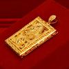 Fábrica de Origem banhado a ouro 24k corrente grande marca moda design oco personalidade pingente dragão ouro fosco presente de aniversário