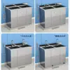 Gabinete de Fregadero de Acero Inoxidable 304 Lavabo de Laboratorio Limpio Libre de Polvo Grifo Automático de Inducción con Pedal Gabinete de Fregadero para Lavar Platos