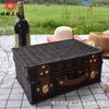 Acompanhando caixa de presente imitando rattan tecido bagagem fotografia adereços bagagem que acompanha presente bagagem mala