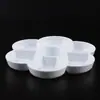 Paleta engrosada de bambú para niños, paleta de acuarela imitación cerámica flor de ciruelo, paleta de pigmentos para pintura china gouache