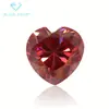 Venta al por mayor de fábrica de Moissanita de colores en forma de corazón, Moissanita suelta en forma de corazón de 50 puntos a 3 quilates para engaste en joyería
