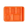 Plato de Cena Rectangular de Paja de Trigo Transfronterizo, Plato Compartimentado Rectangular de Gran Capacidad para Cantinas Estudiantiles, Uso Doméstico y Comercial, Plato para Comida Rápida